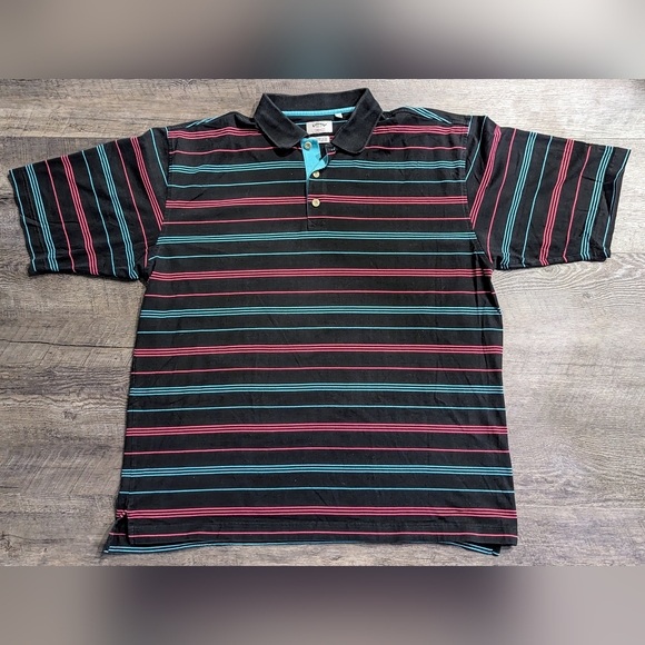 Calloway Golf Sport Men's Black Striped Golf Polo Shirt Size XXL - Picture 2 of 10